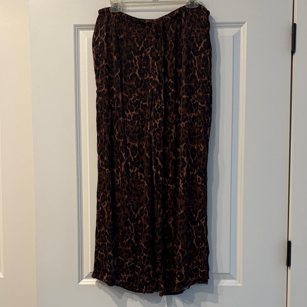 Top shop Leopard Print Drawstring Pant sz 12